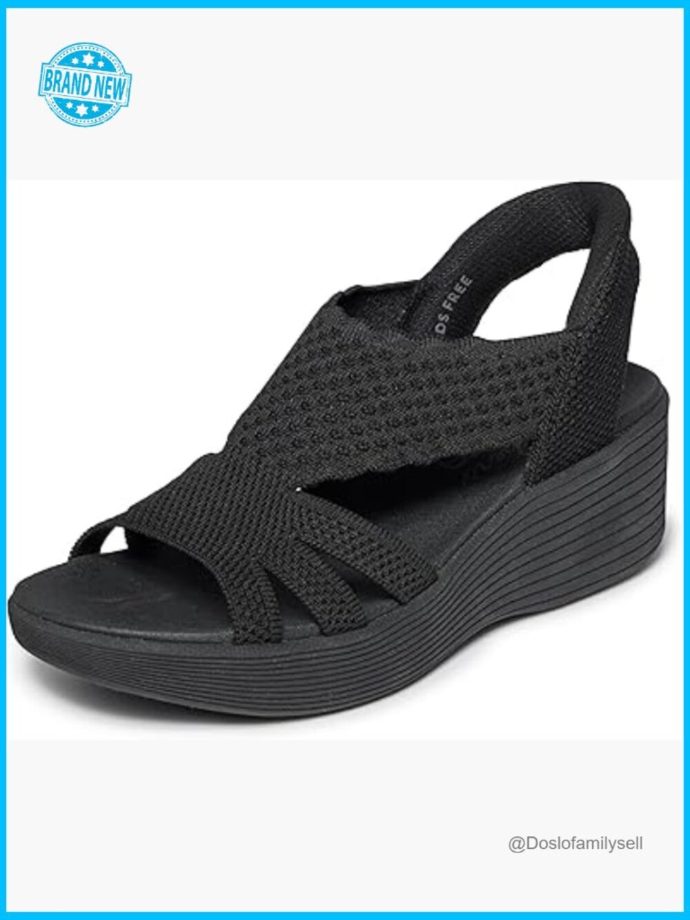 Hands Free Slip-ins Lightweight Comfort Wedge Sandals Machine Washable